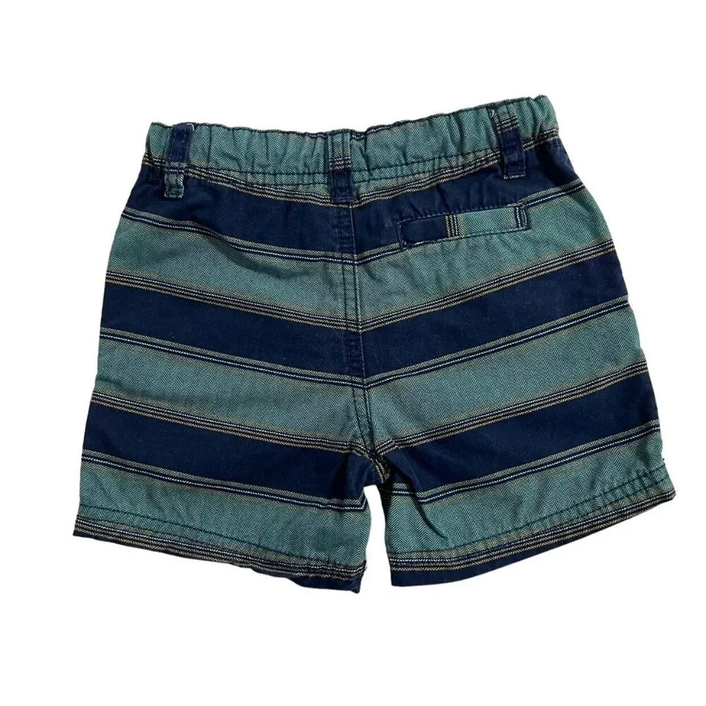 Carter's 18m Navy & Teal Striped Shorts